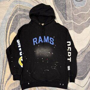 Gallery Dept x La Rams 90s Vintage Black Hoodie Mens Size Large